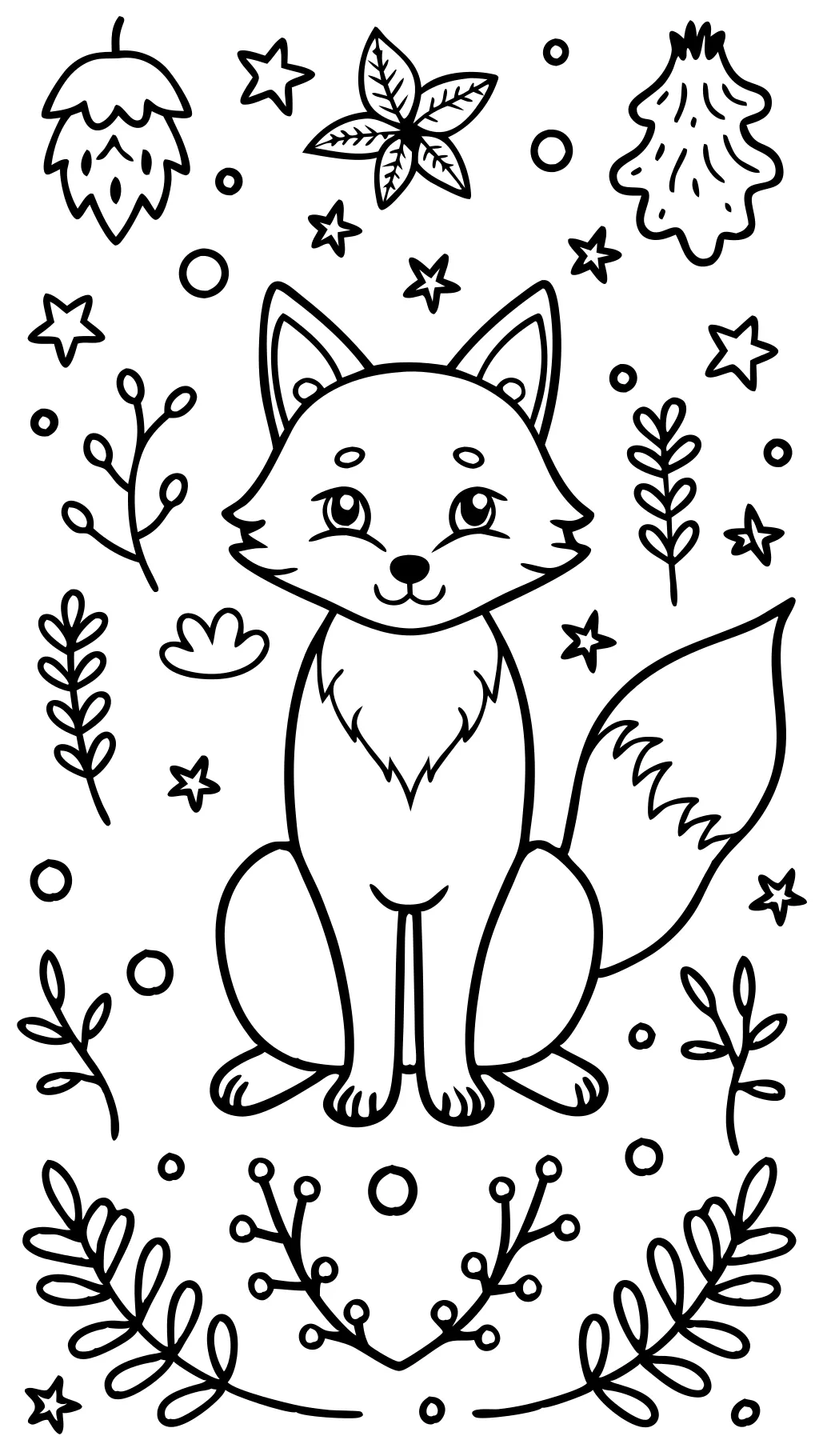 printable coloring pages fox